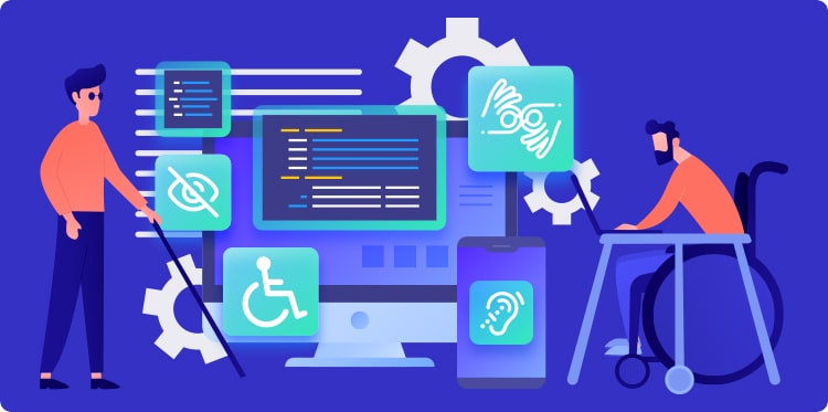 People with Disabilities using websites with AI-assistive technologies and screen reader software